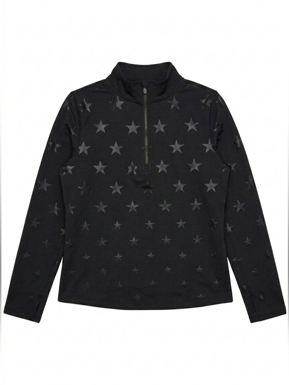 NWT - ​DKNY Sport NWT Black Star Print Mock Neck Quarter-Zip Pullover